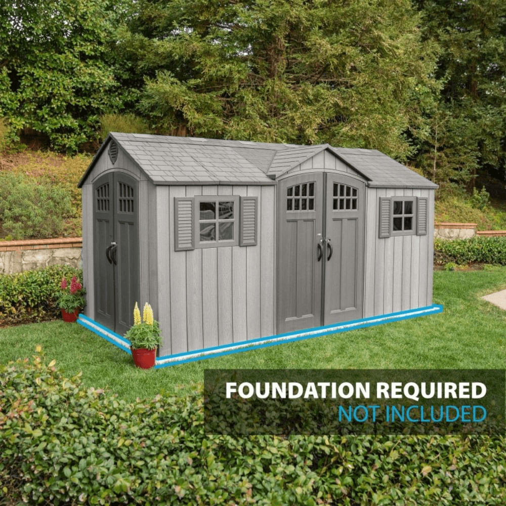 lifetime 15′ x 8′ rough cut backyard storage shed with floor (60318) lifetime 15′ x 8′ rough cut backyard storage shed with floor (60318)