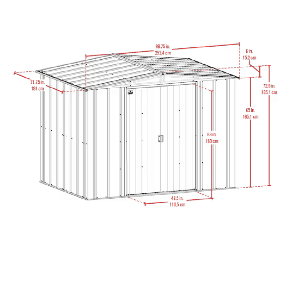 newport 8 ft. w x 6 ft. d 2 tone eggshell and coffee galvanized metal shed with sliding lockable doors (43 sq. ft.) newport 8 ft. w x 6 ft. d 2 tone eggshell and coffee galvanized metal shed with sliding lockable doors (43 sq. ft.)