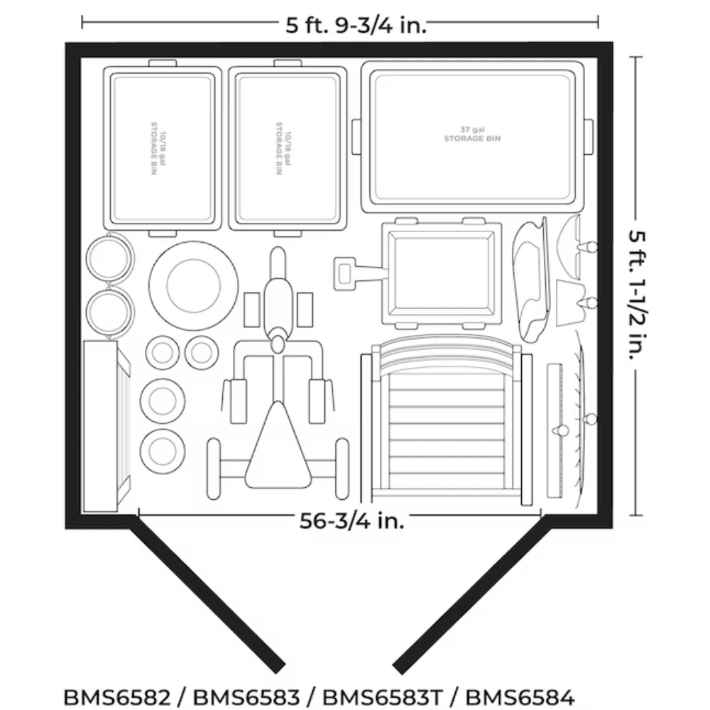 suncast 6 feet x 4 feet modernist lean to resin storage shed (floor included) in gray | bms6583t suncast 6 feet x 4 feet modernist lean to resin storage shed (floor included) in gray | bms6583t