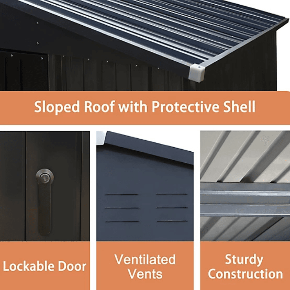 veikous 8 ft. x 12 ft. outdoor storage shed with lockable door and vents veikous 8 ft. x 12 ft. outdoor storage shed with lockable door and vents
