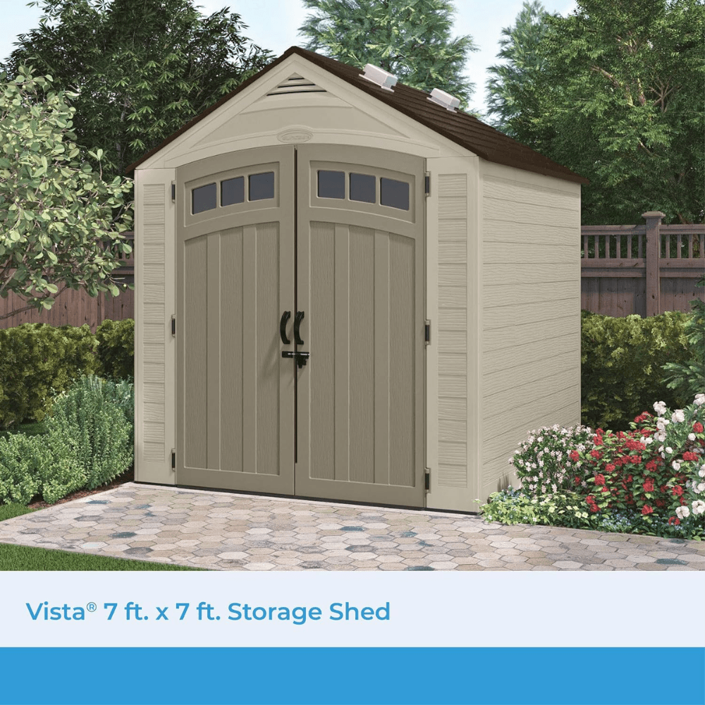 vista 7 ft. w x 7 ft. d plastic shed vista 7 ft. w x 7 ft. d plastic shed