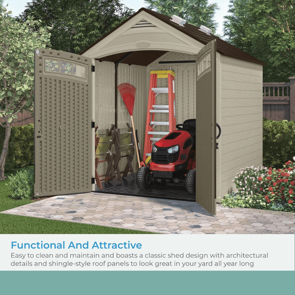vista 7 ft. w x 7 ft. d plastic shed vista 7 ft. w x 7 ft. d plastic shed
