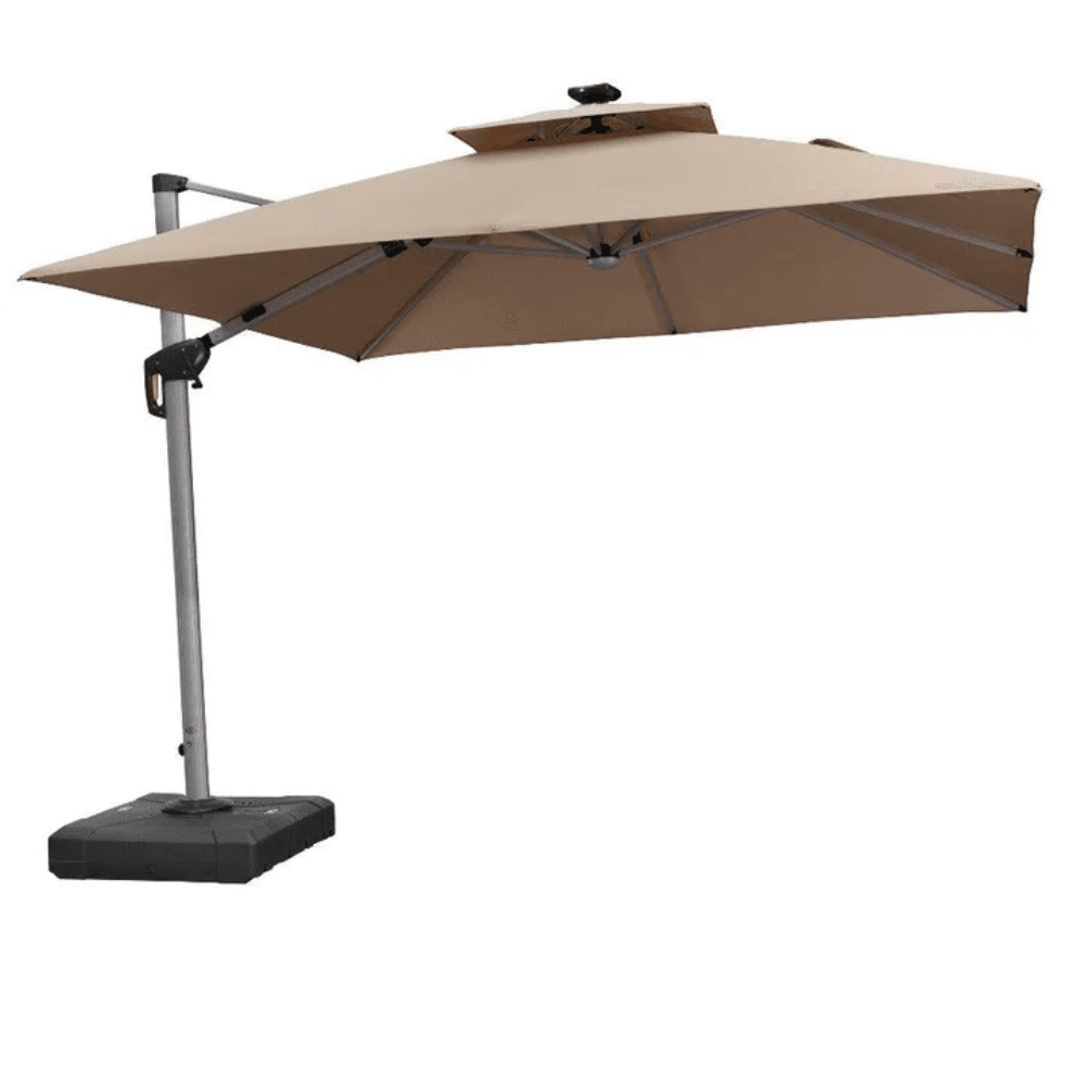 purple leaf double top deluxe solar powered led square patio umbrella purple leaf double top deluxe solar powered led square patio umbrella
