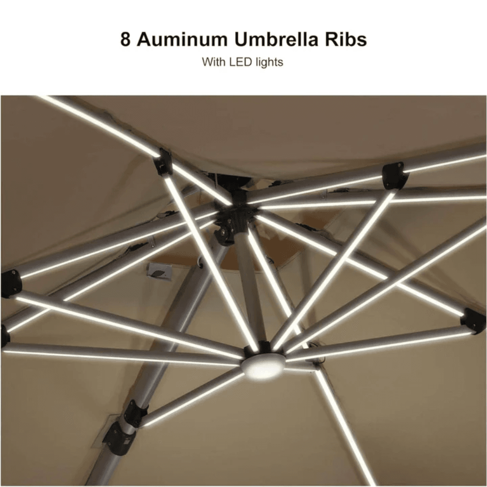 purple leaf double top deluxe solar powered led square patio umbrella purple leaf double top deluxe solar powered led square patio umbrella