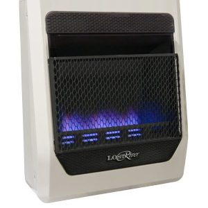 lost river dual fuel ventless blue flame gas space heater – 20,000 btu, t stat control – model# pcit20bf