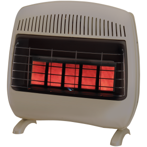 procom reconditioned dual fuel ventless infrared heater – 30,000 btu, t stat control – model# md5tpf r