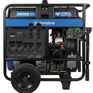 westinghouse 28,000 peak watt home backup portable generator, remote electric start with co sensor