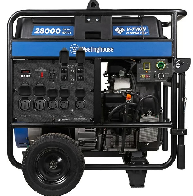 westinghouse 28,000 peak watt home backup portable generator, remote electric start with co sensor westinghouse 28,000 peak watt home backup portable generator, remote electric start with co sensor