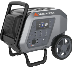 yard force portable power station 2400 watt continuous 4800 watt peak, bluetooth speaker, wifi connection, wireless charging, rv 30a plug, led light