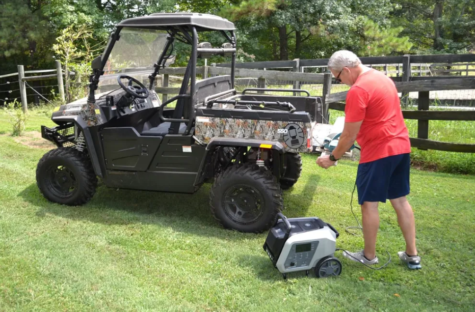 yard force portable power station 2400 watt continuous 4800 watt peak, bluetooth speaker, wifi connection, wireless charging, rv 30a plug, led light yard force portable power station 2400 watt continuous 4800 watt peak, bluetooth speaker, wifi connection, wireless charging, rv 30a plug, led light