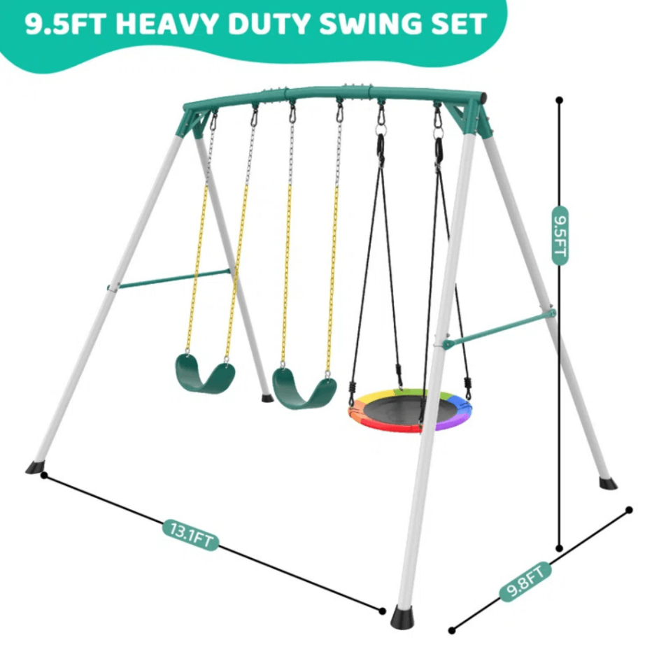 9.5′ heavy duty outdoor porch swing set 9.5′ heavy duty outdoor porch swing set