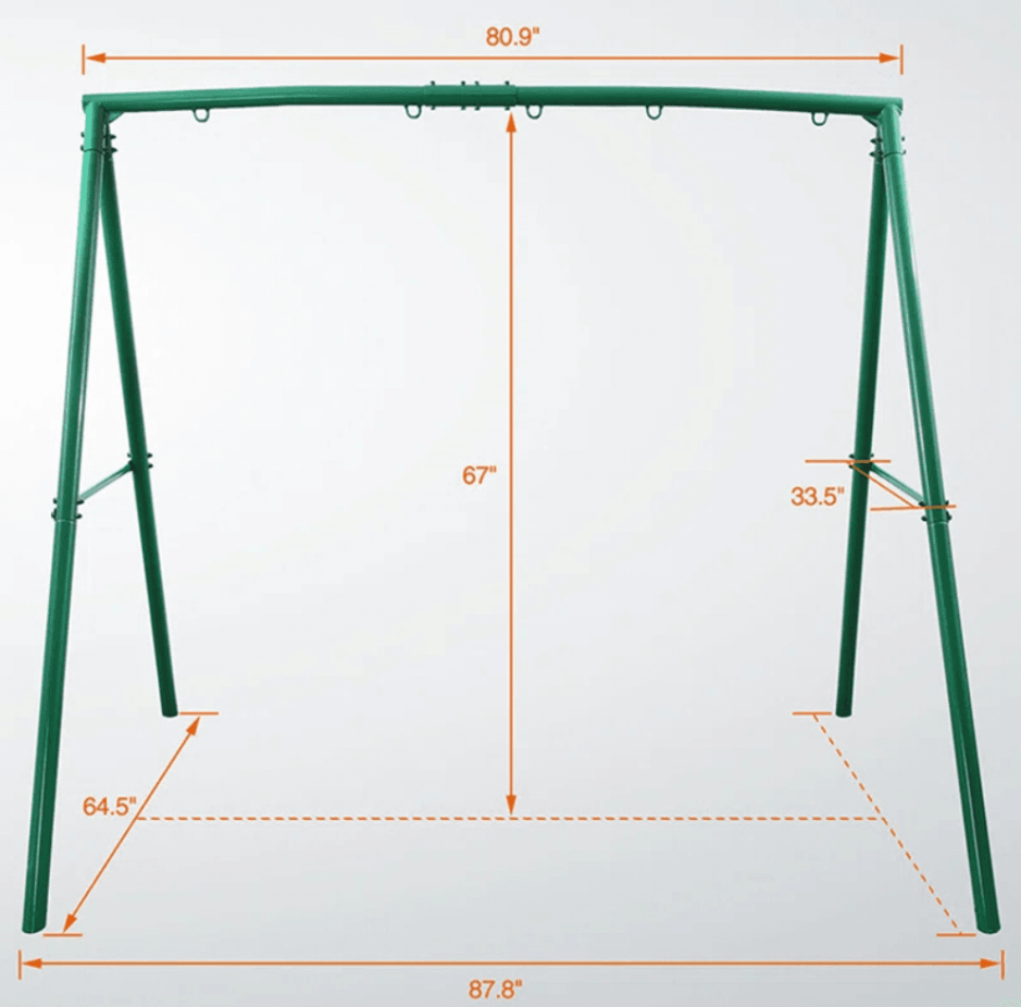 440lbs extra large metal swing frame with 5 hanging hooks, heavy duty a frame swing stand 440lbs extra large metal swing frame with 5 hanging hooks, heavy duty a frame swing stand
