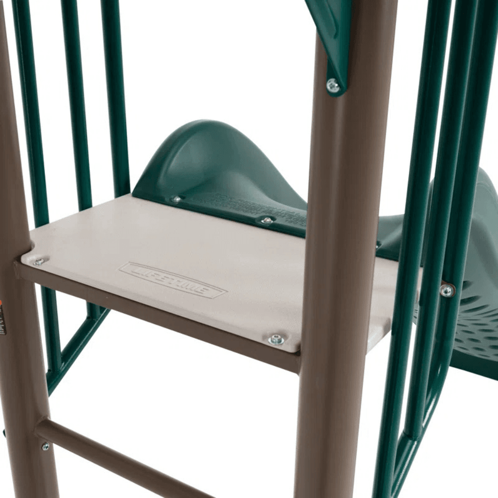 lifetime powder coated steel swing set with 4 swing(s) , 1 slide(s) lifetime powder coated steel swing set with 4 swing(s) , 1 slide(s)