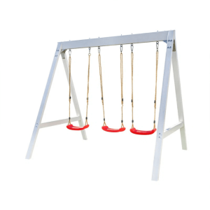 sports power vinyl covered wood swing set – classic & durable for outdoor fun