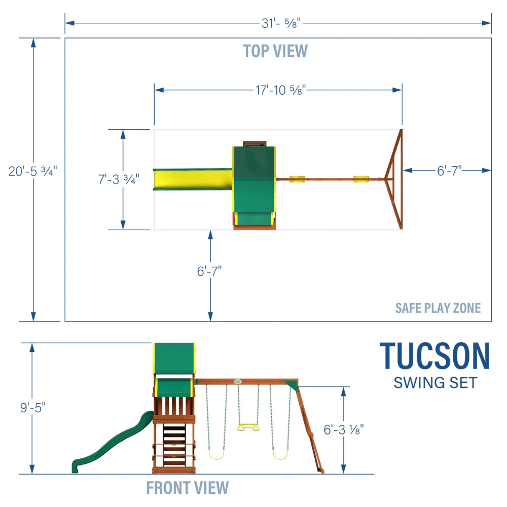 tucson swing set – big fun in a compact design tucson swing set – big fun in a compact design