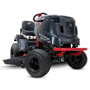 troy bilt bronco 42e xp – 42” 56v max lithium ion electric riding lawn tractor