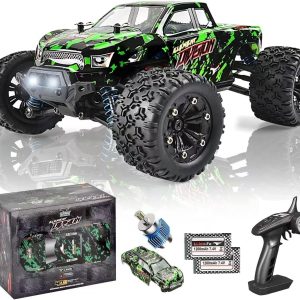tenssenx 1:18 scale all terrain rc car, 40 km/h high speed 4wd remote control car with 2 rechargeable batteries, 4×4 off road monster truck, 2.4ghz electric vehicle toy gift for kids and adults