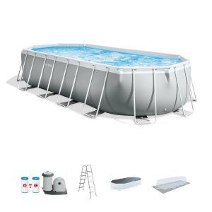 prism frame™ 20′ x 10′ x 48″ oval above ground pool sets