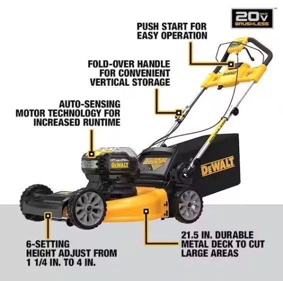 dewalt 20v max 21.5 in walk behind lawn mower kit, hedge trimmer kit, string trimmer & leaf blower dewalt 20v max 21.5 in walk behind lawn mower kit, hedge trimmer kit, string trimmer & leaf blower