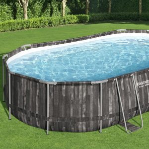 bestway power steel 20′ x 12′ x 48″ oval above ground outdoor swimming pool set