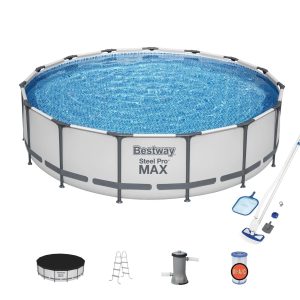 bestway steel pro max 15ft frame above ground swimming pool set
