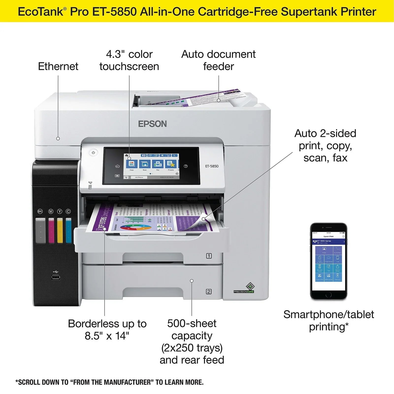 epson ecotank pro et 5850 color lasers epson ecotank pro et 5850 color lasers