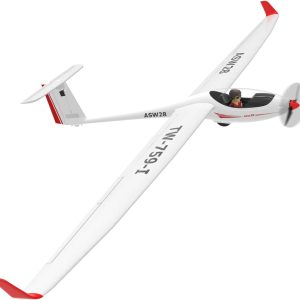 volantexrc rc glider airplane asw28 electric rc sailplane, 2.6 m wingspan & plastic unibody fuselage, brushless pnp version with brushless motor