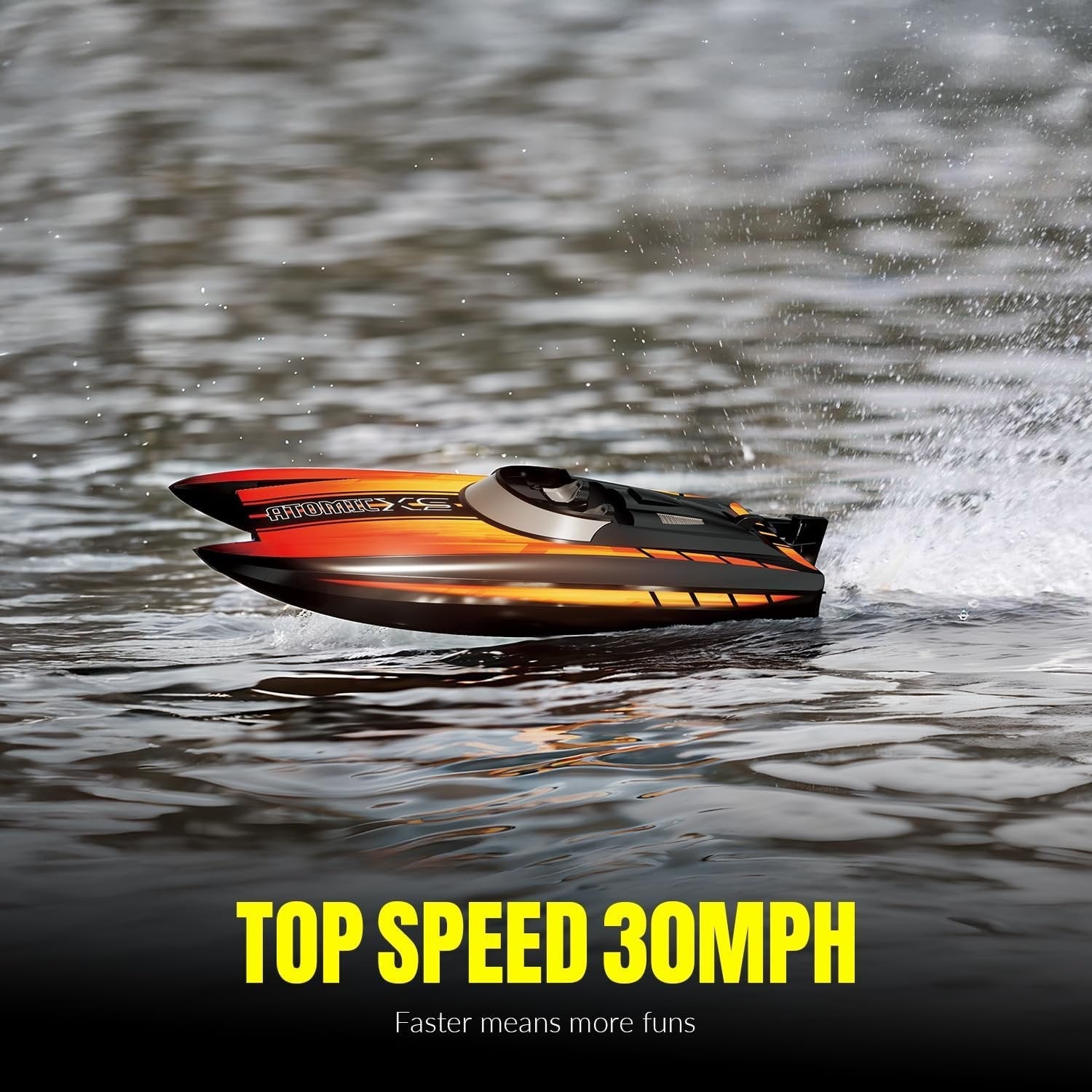 volantexrc remote control boats for pools and lakes 30+mph atomicxs high speed rc boat for adults gifts with 2 batteries & reverse function. orange new volantexrc remote control boats for pools and lakes 30+mph atomicxs high speed rc boat for adults gifts with 2 batteries & reverse function. orange new
