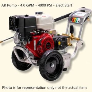 pressure pro eagle ii 4000 psi @ 4.0 gpm ar pump belt drive gas honda engine cold water pressure washer w/ electric starts